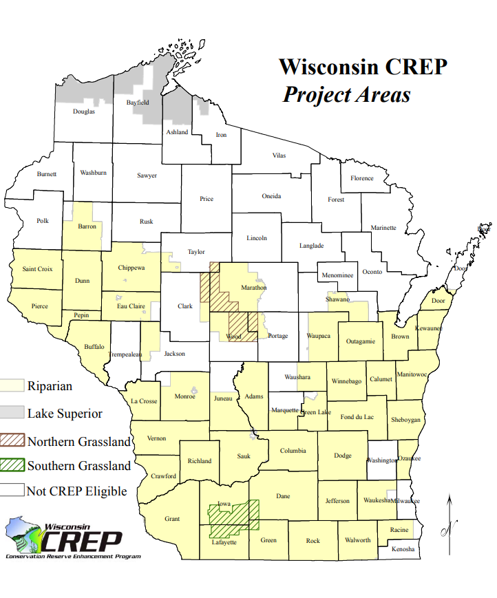 WI CREP Project Areas
